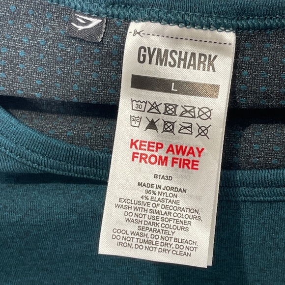 Gymshark Shirt Women’s Blue Vital Seamless Crop Top Athletic Long Sleeve - Picture 4 of 6